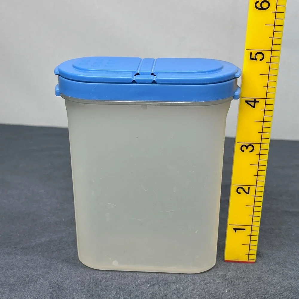 Tupperware Spice Shaker Large Modular Mate Plastic Blue Lid 1846-20 Vintage USA